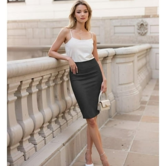 HYBRID & COMPANY premium Nylon Ponte Stretch High Waist Pencil Skirt NWT - Picture 10 of 10